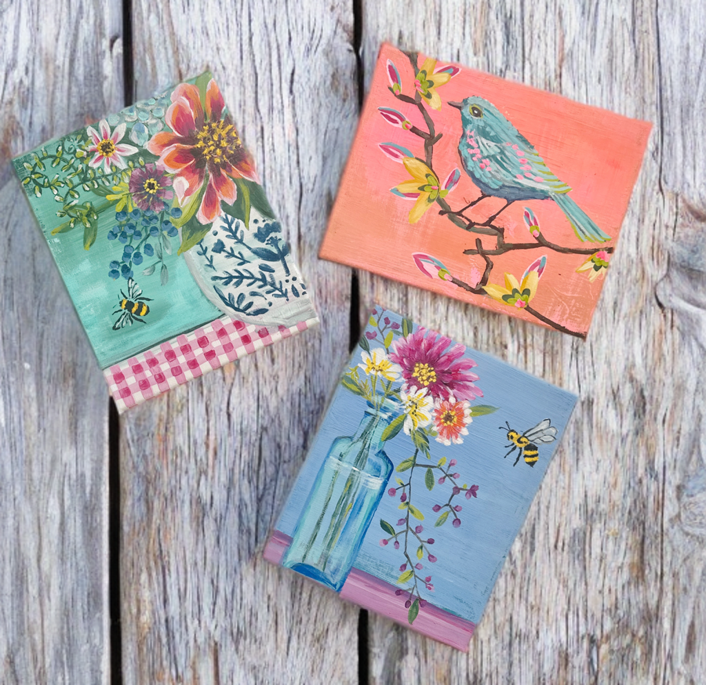 Creative Box- a Monthly RECURRING Subscription "Creative Stencil & Paint Class in a Box" (limited edition)