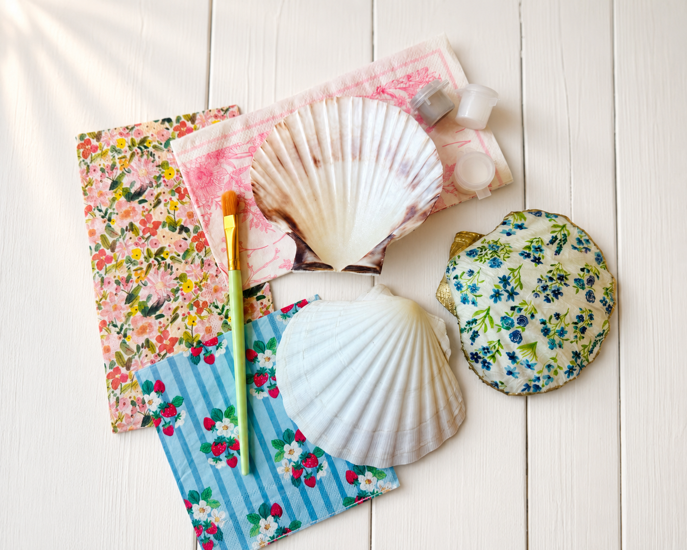 Amazing 3 Piece Shell Decoupage Kit!