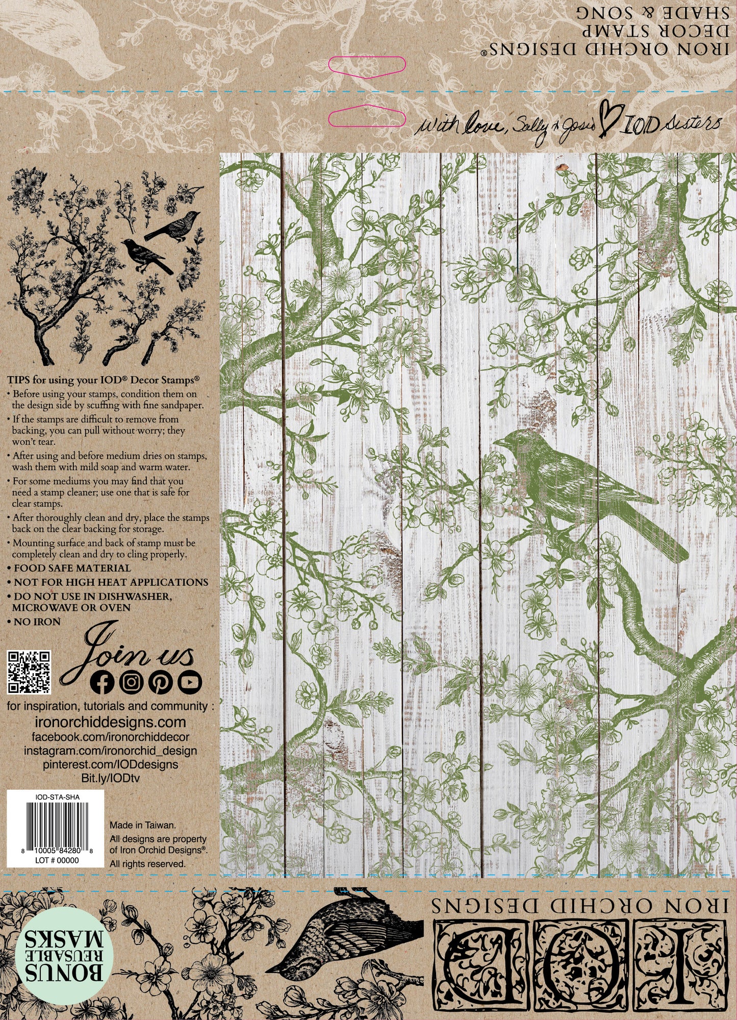 Shade and Song IOD stamp