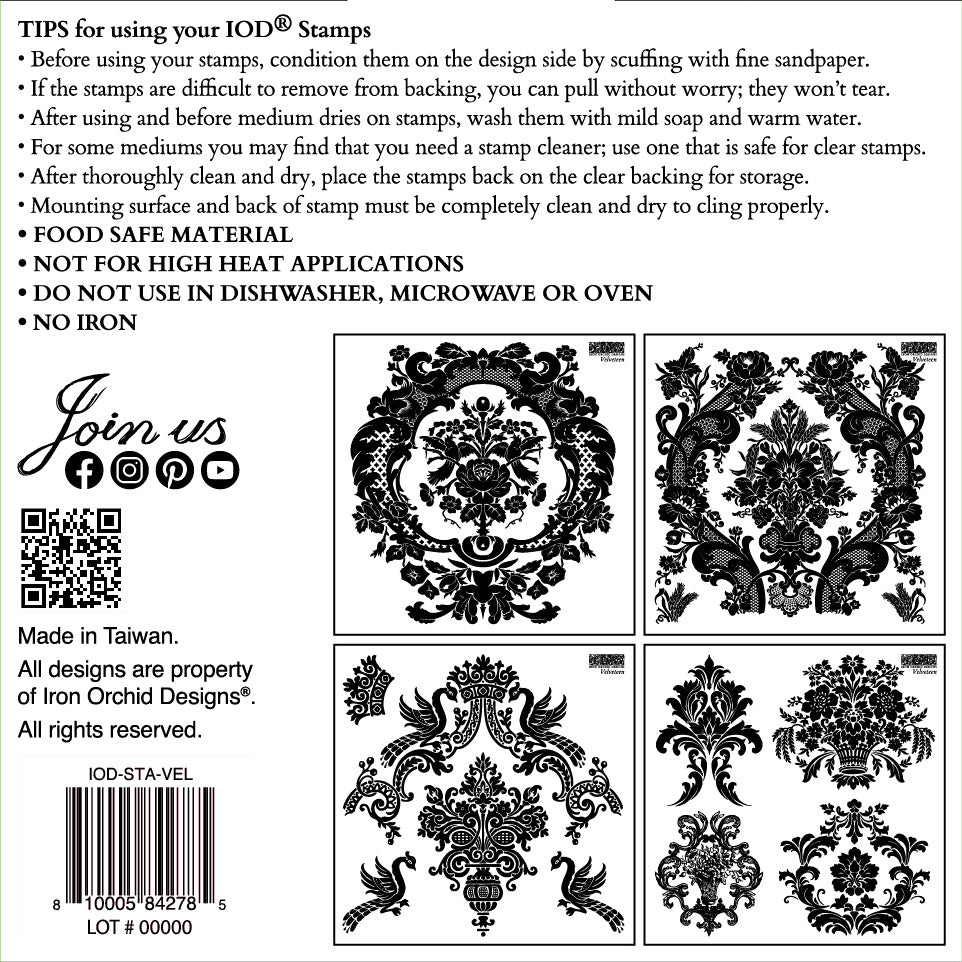 VELVETEEN 6X6 IOD STAMP™