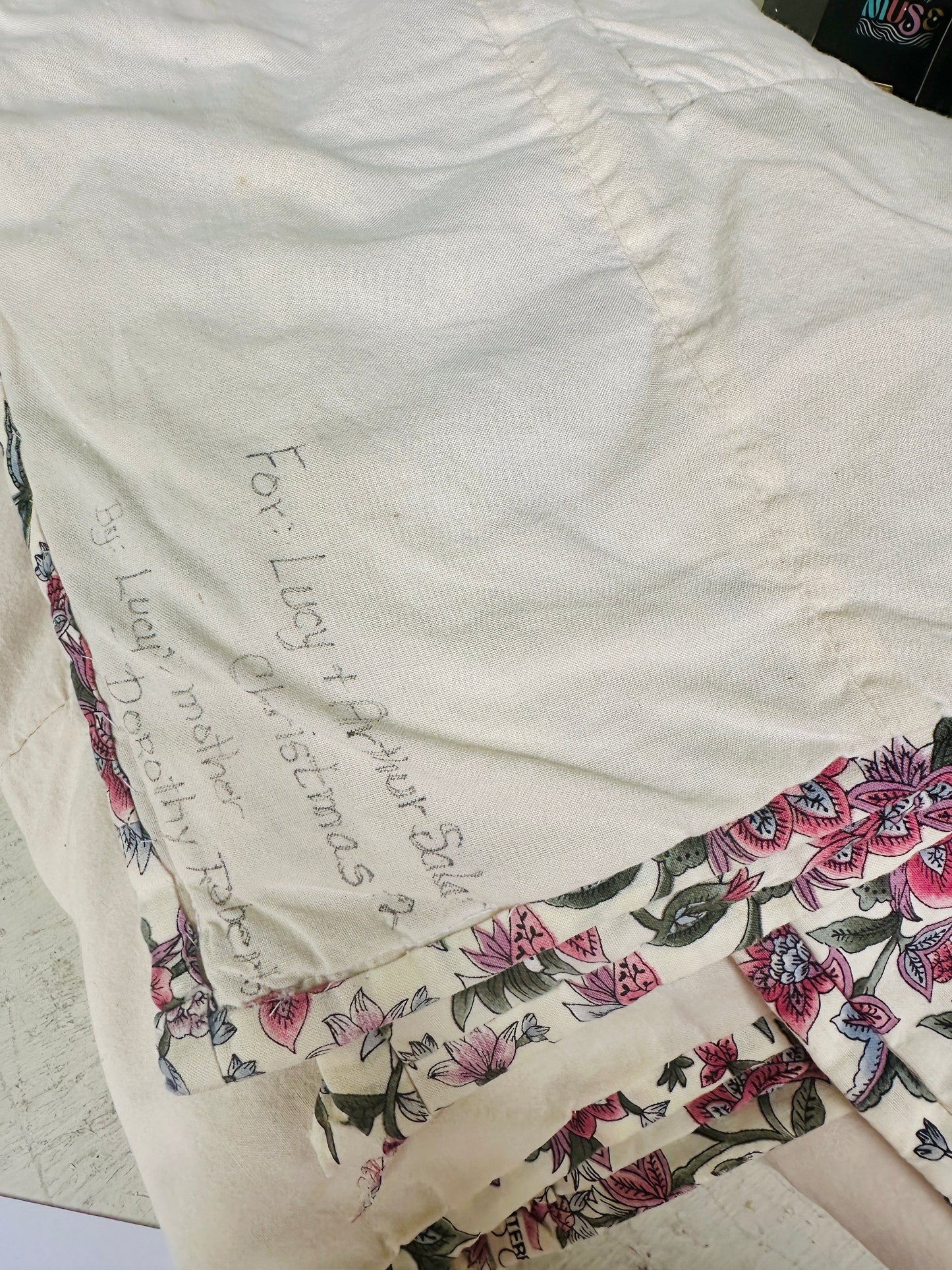 Vintage Blue, Mauve and Grey Quilt