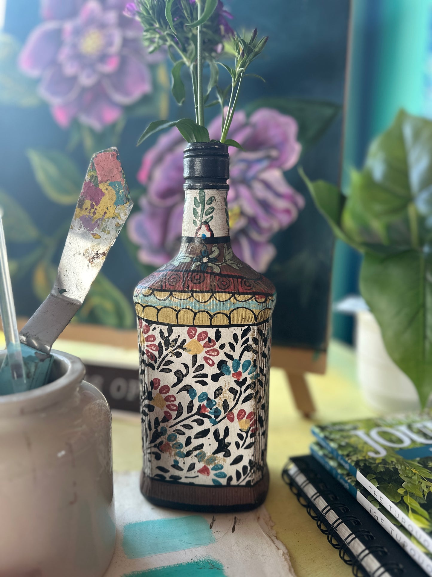 painted designer decorative bottle