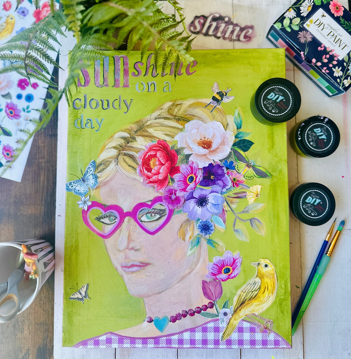 Mixed Media Canvas Class with Debi