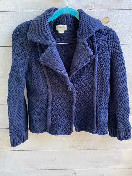 Navy Sweater Jacket ~Anthropology