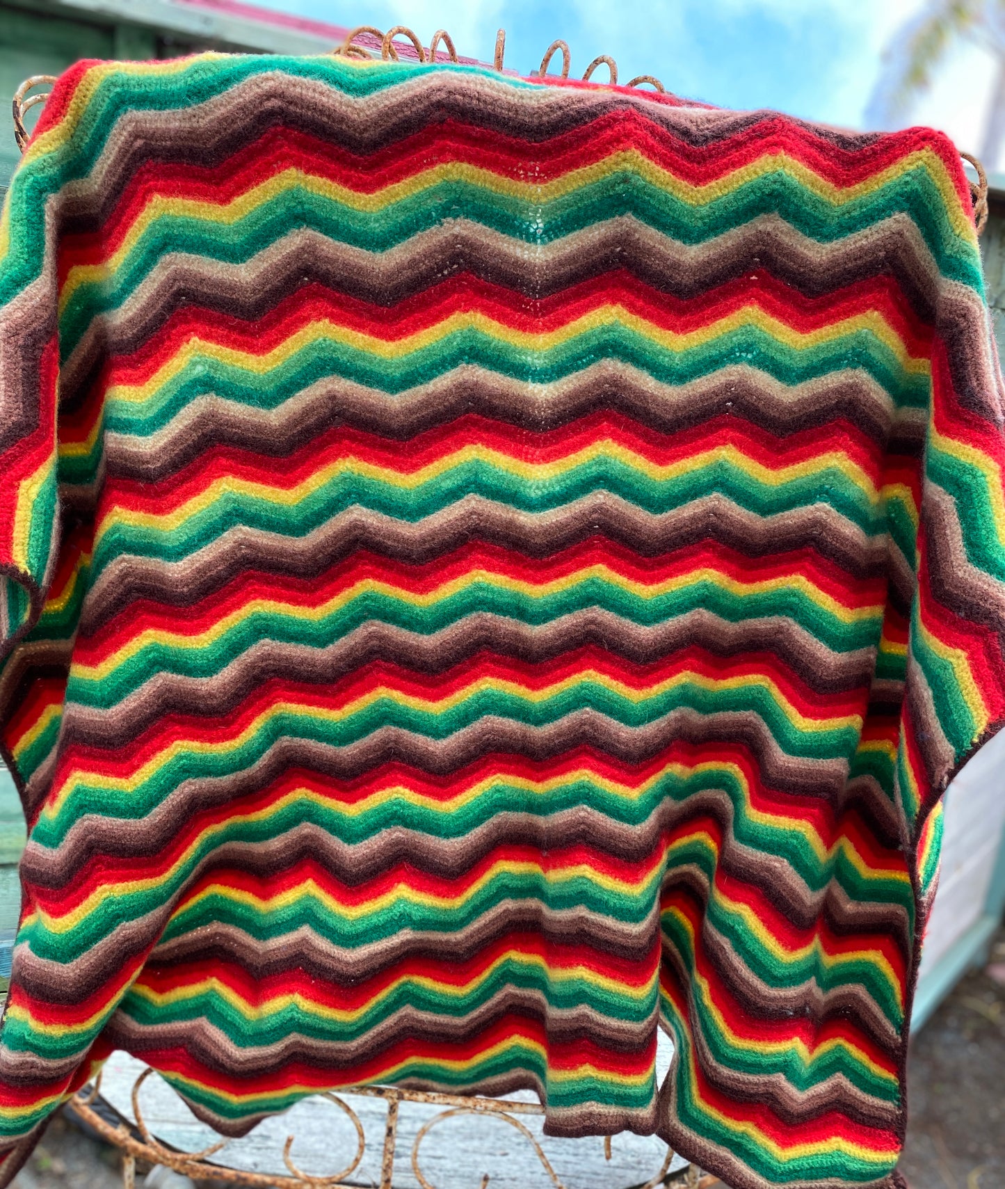 Colorful Wool Afghan