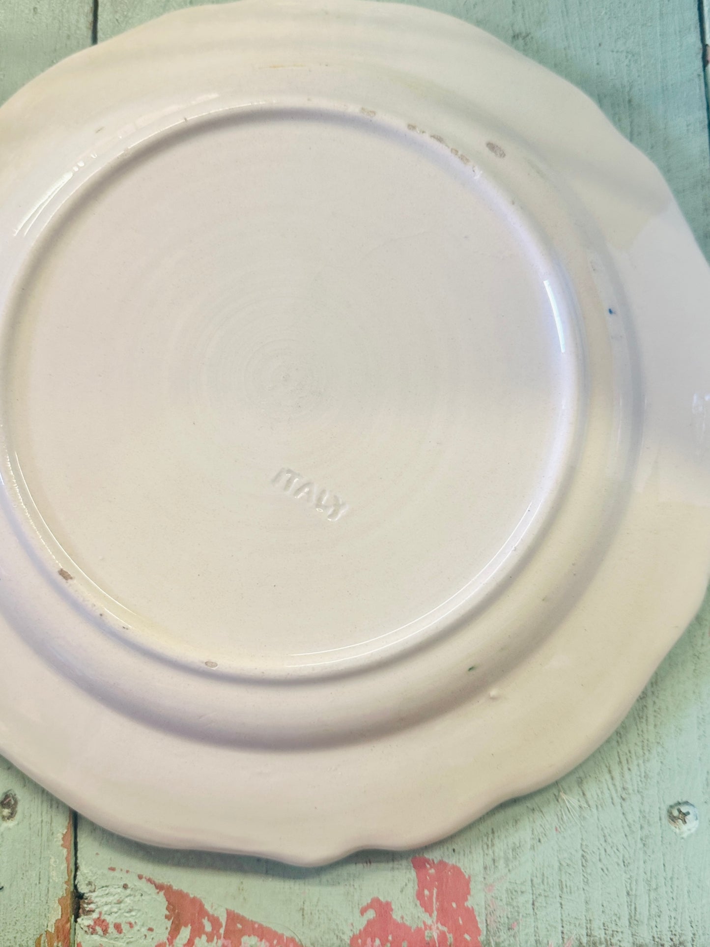 Italian Majolica Vintage Cake plate