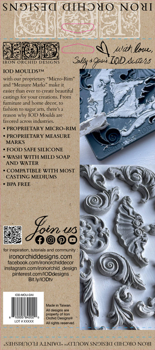 IOD Mould Olive Crest Iron Orchid Designs Decor Mould 