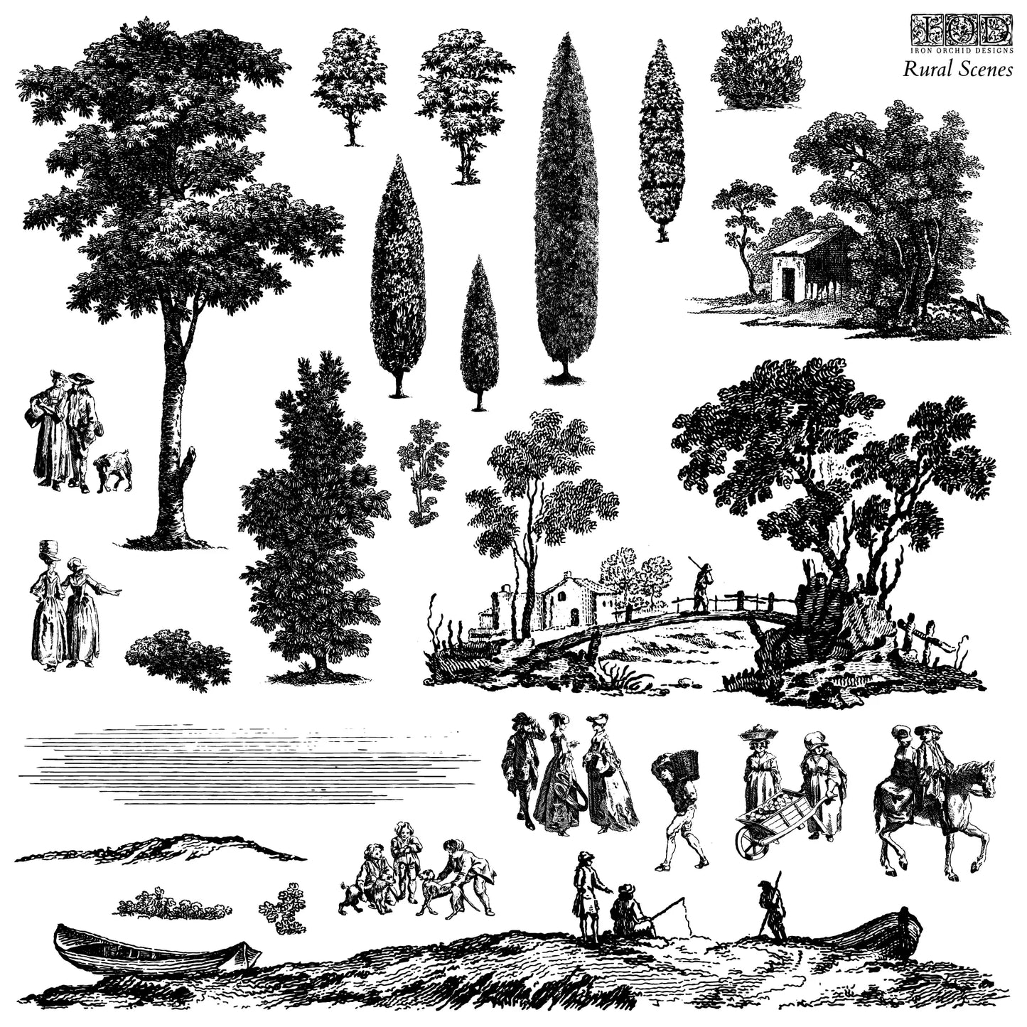 Rural Scenes | IOD Decor Stamp