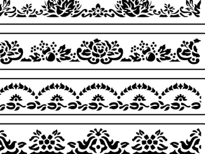 Transferware Border Stencil