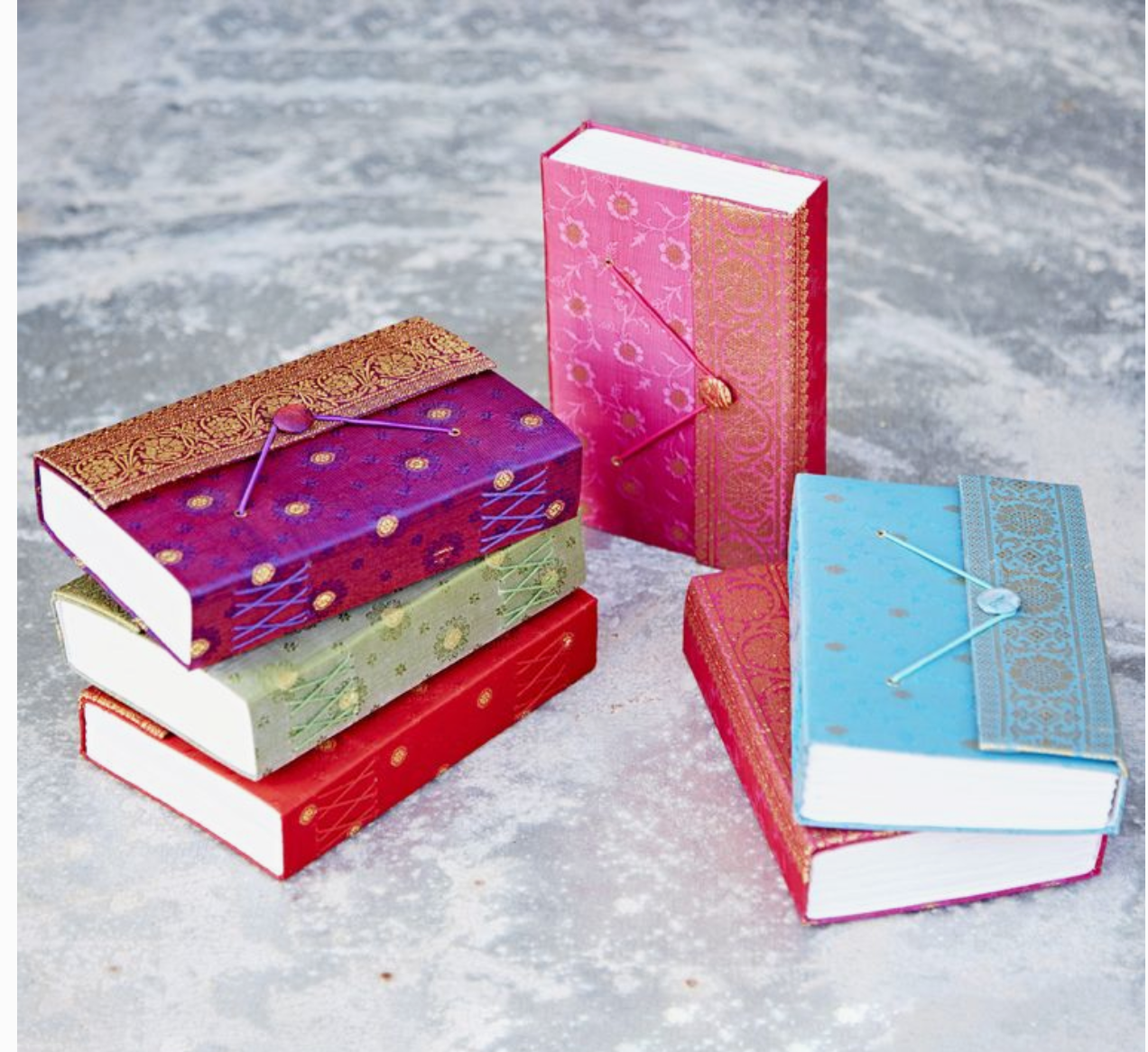Handmade Sari watercolor Journal