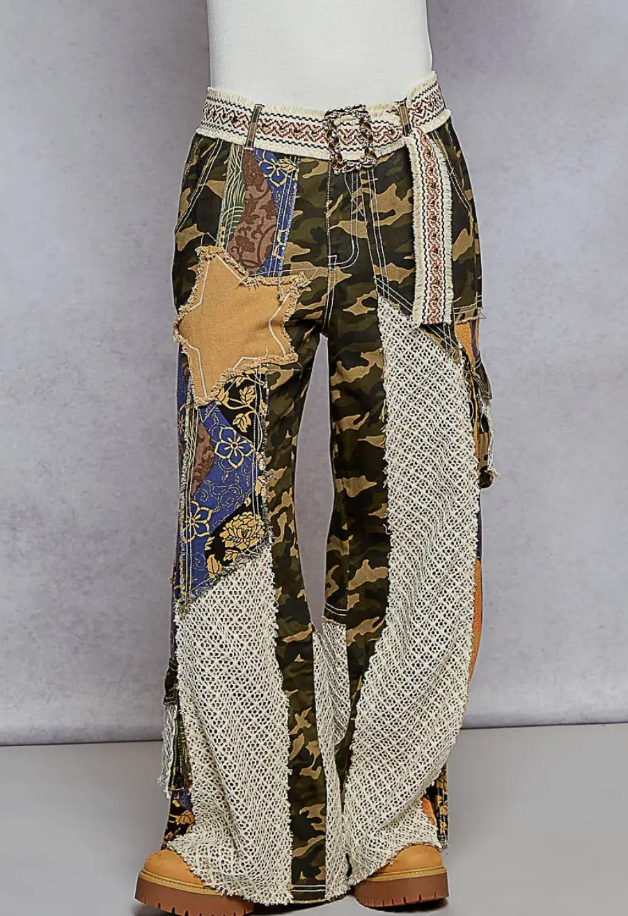Camouflage and Patches Pants