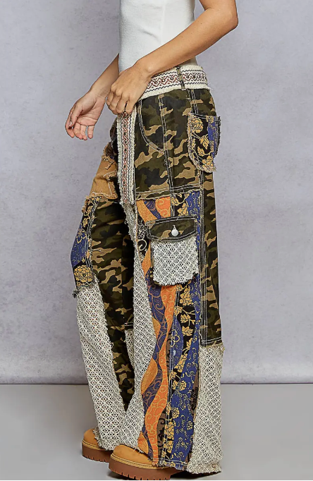 Camouflage and Patches Pants