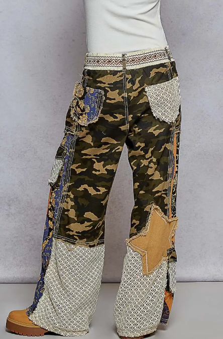 Camouflage and Patches Pants