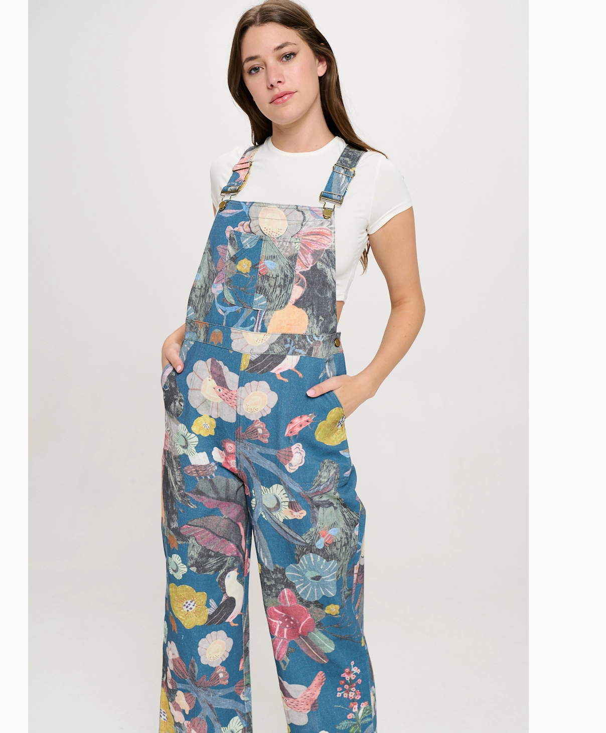 floral overalls
