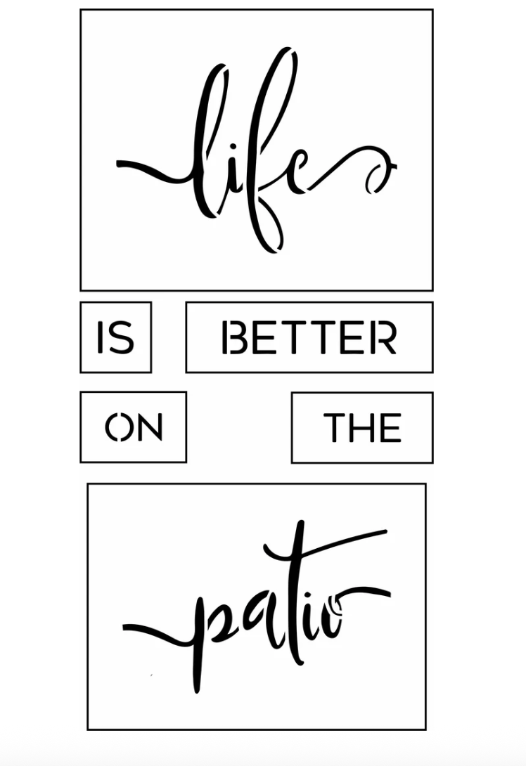 Life Is Better On The Patio Sign Bar Kit