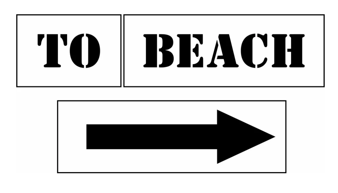 To The Beach Sign Bar Kit | JRV Stencil Designed by Debi from Debi's Design Diary