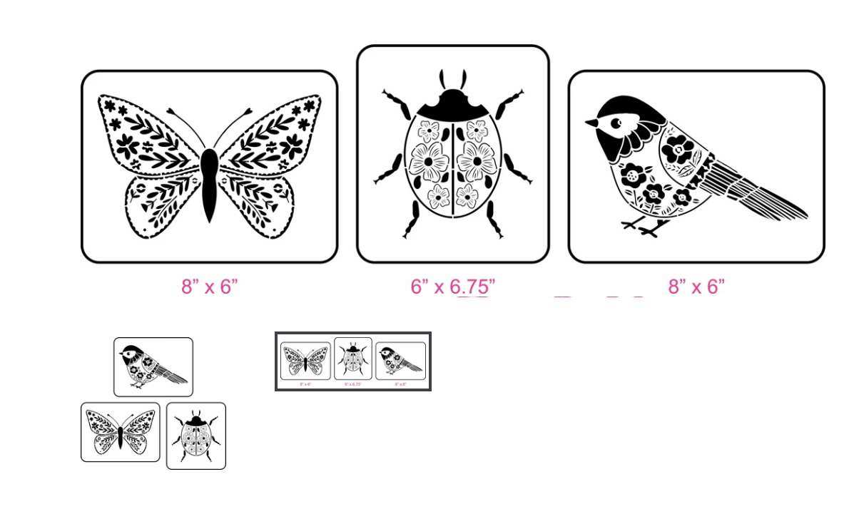 Folk Art Critters Stencil
