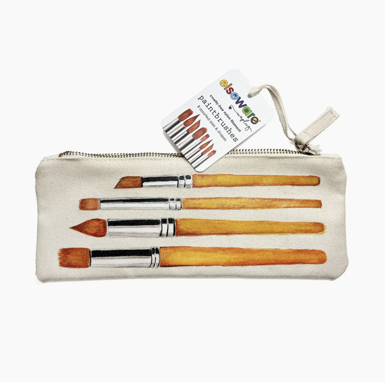 Paintbrush Set - Nylon Filament in Canvas Bag - 8 Assorted