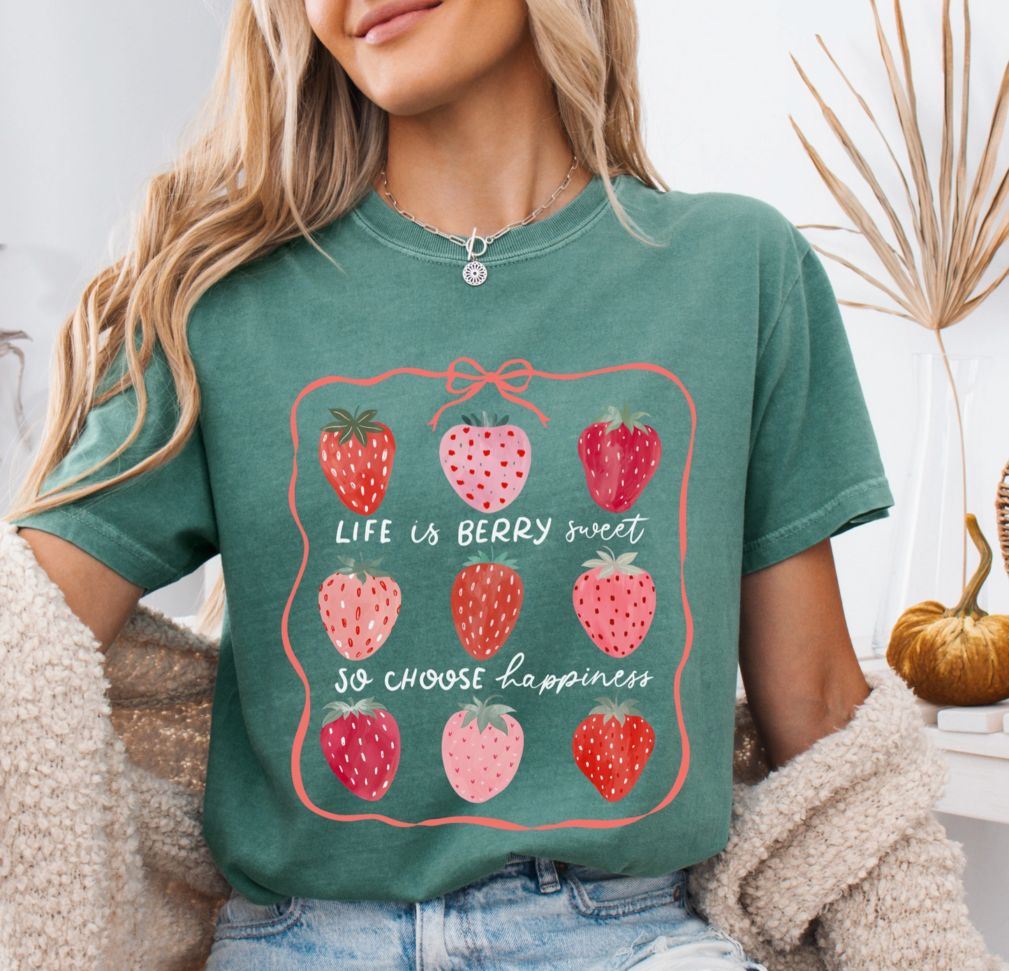 Life is Berry Sweet Strawberries Tee Shirt