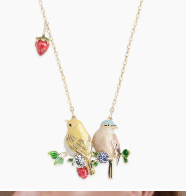 Goldcrest & Coal Feathered Pendent