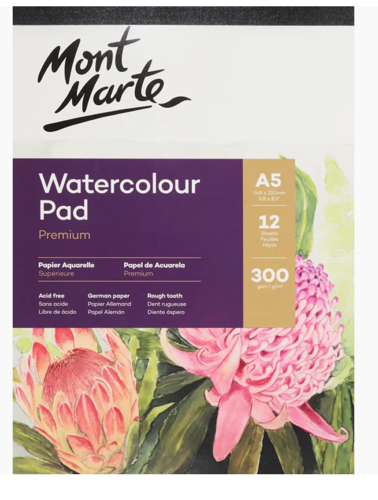 Watercolor Pad German Paper Premium A5 300gsm 12 Sheet