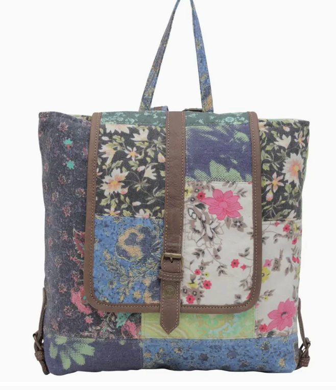daisy floral leather backpack Backpack- Floral – DIY À GOGO
