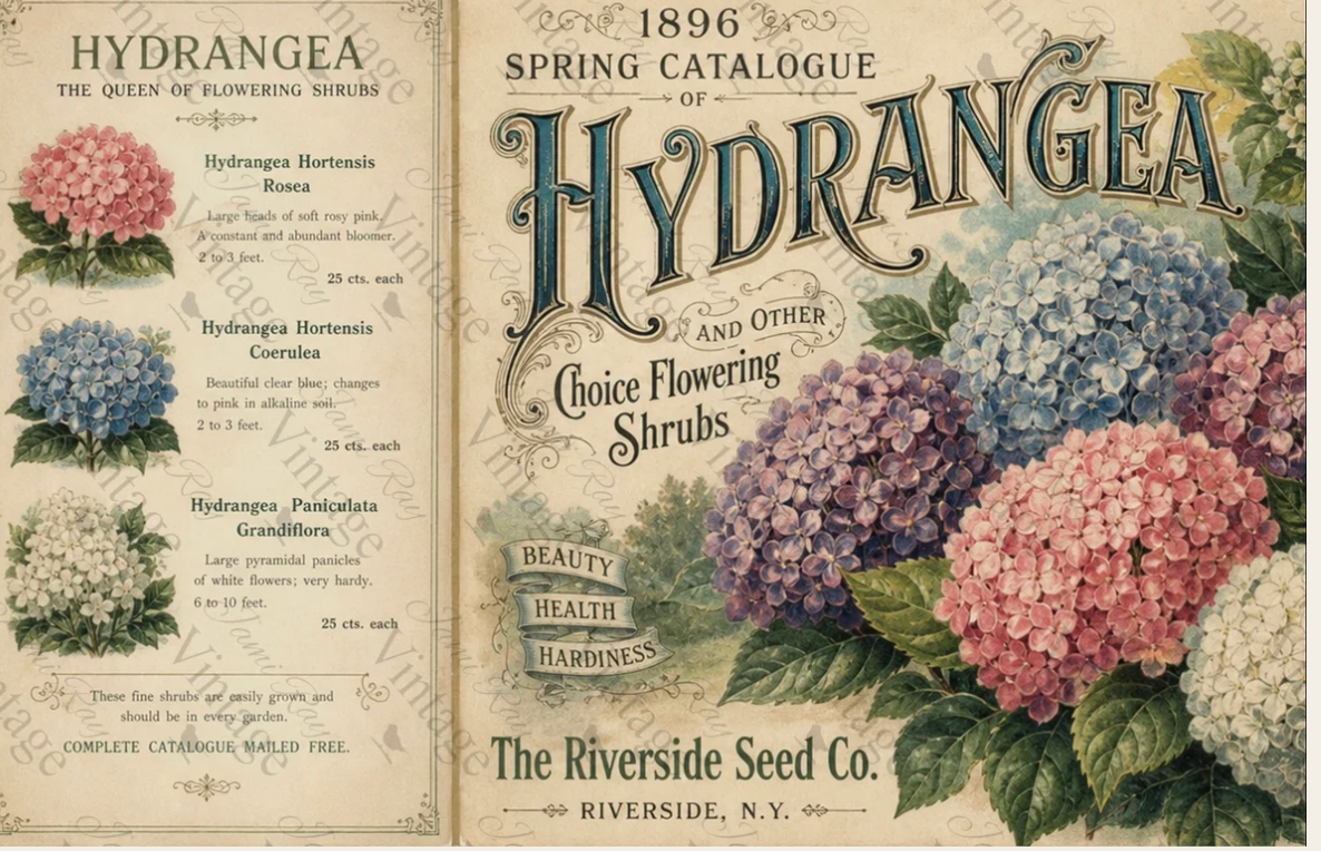 Hydrangea Blooms - Medium Rice Paper
