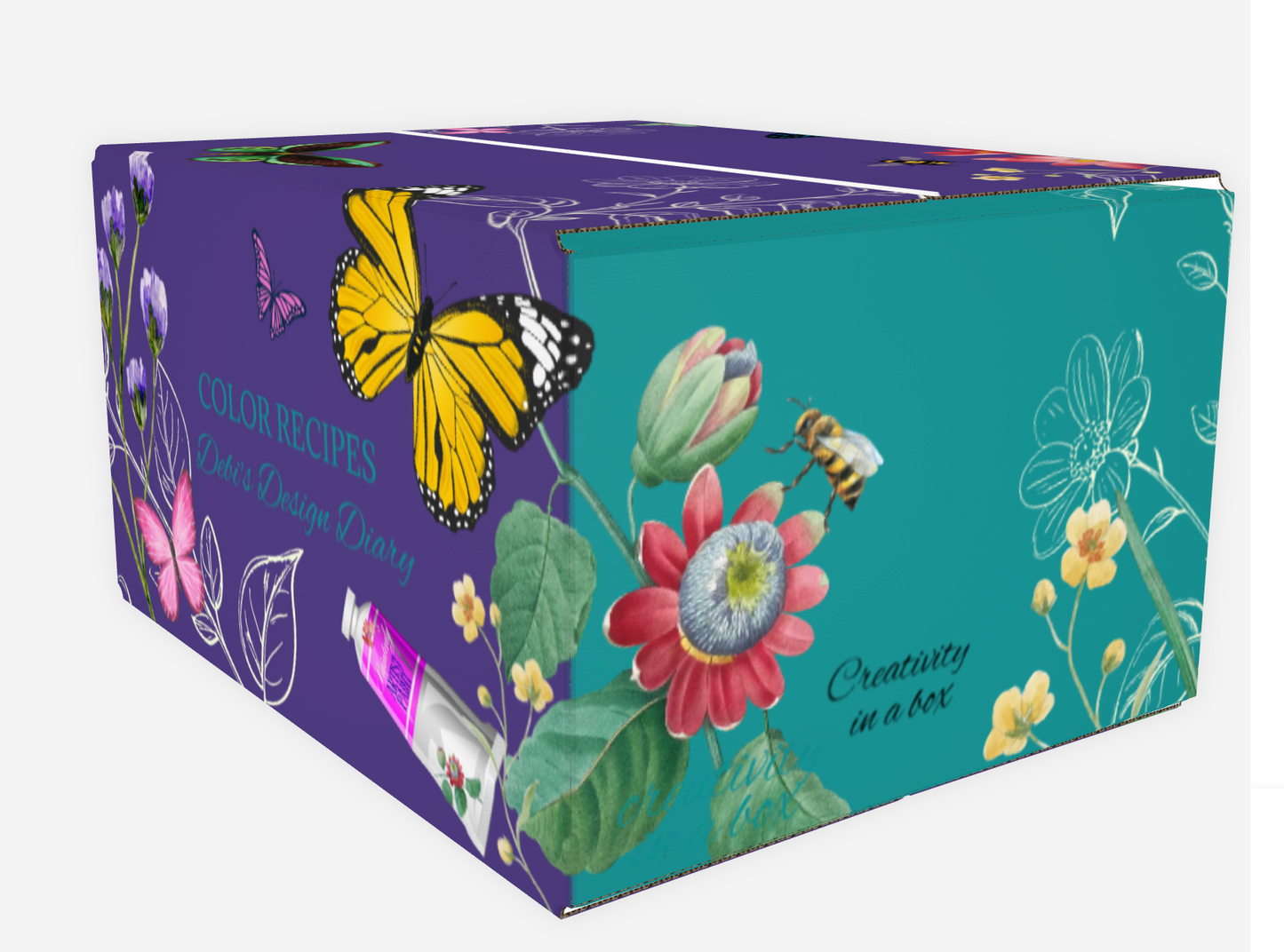 Creative Box- a Monthly RECURRING Subscription "Creative Stencil & Paint Class in a Box" (limited edition)