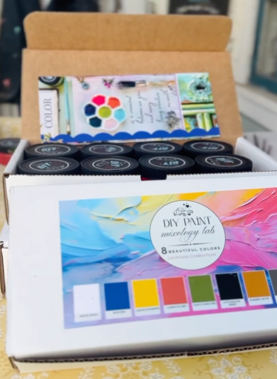 DIY Paint SAMPLER Box 8 Colors 2oz jars! Limited Time Only