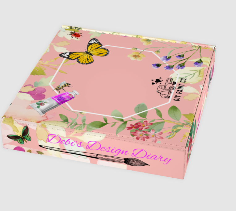 Monthly Subscription Box "Creative Stencil & Paint Class in a Box" (limited edition)