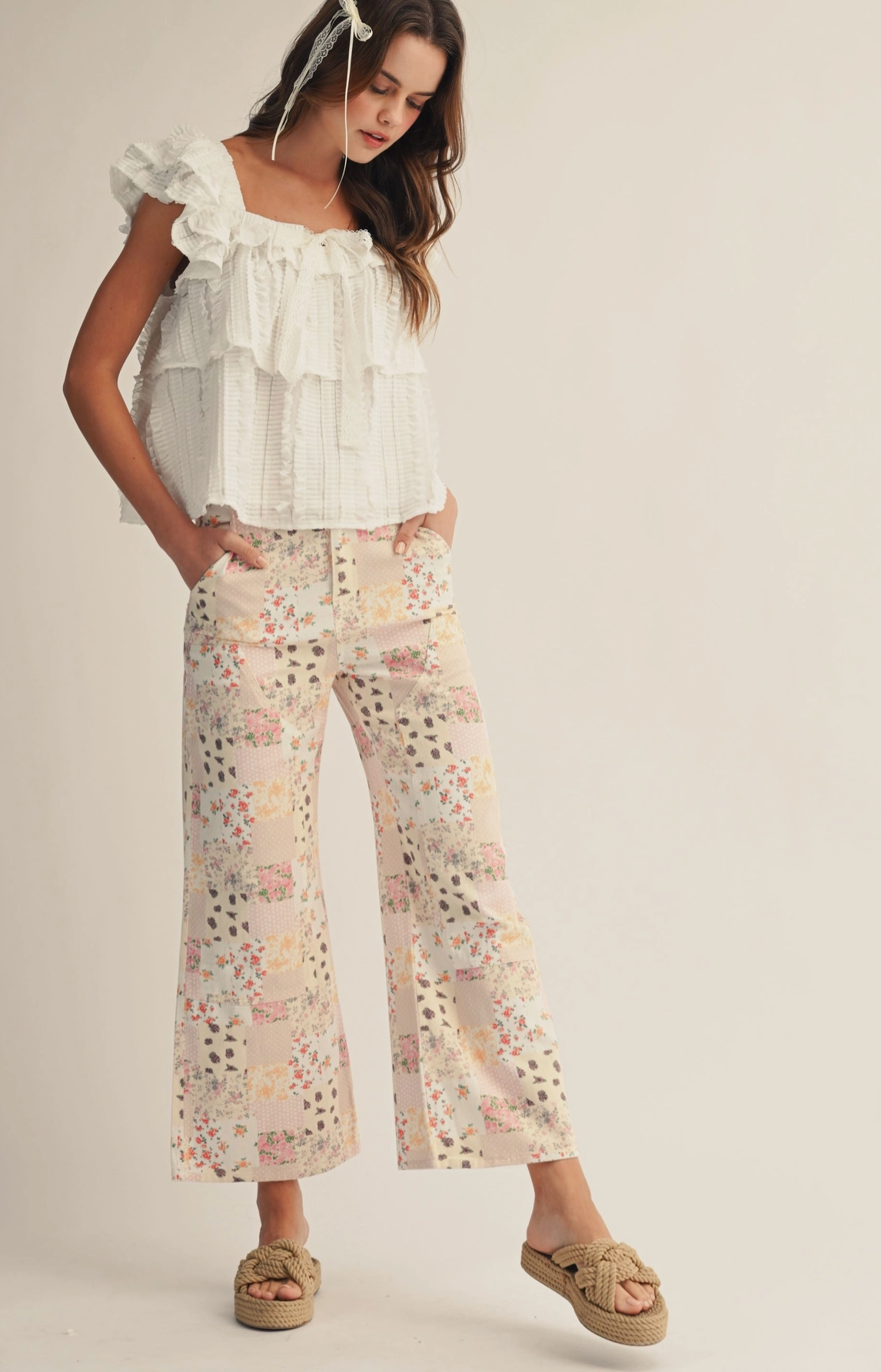 Floral Patchwork Pants