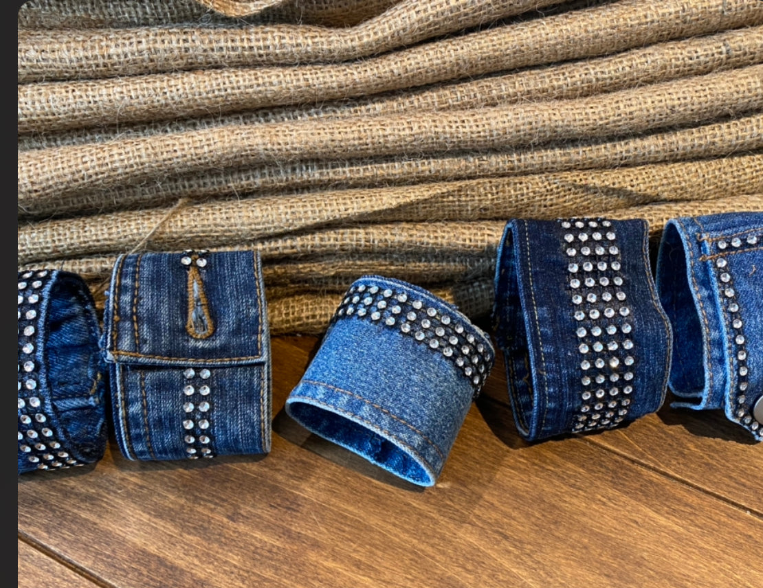 HandMade Denim Cuff by Rose!