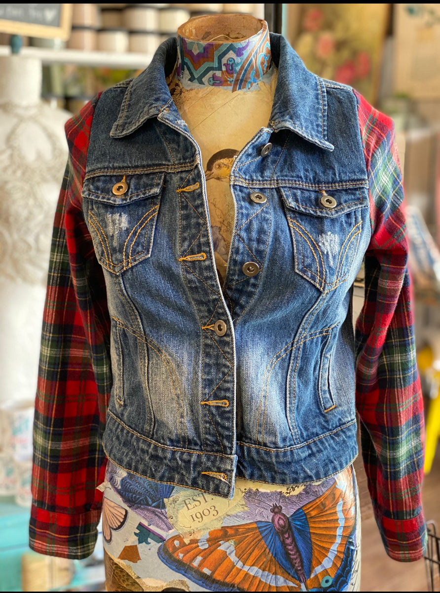 Flannel & Denim Jacket Red, Blue and Green XS DIY À GOGO
