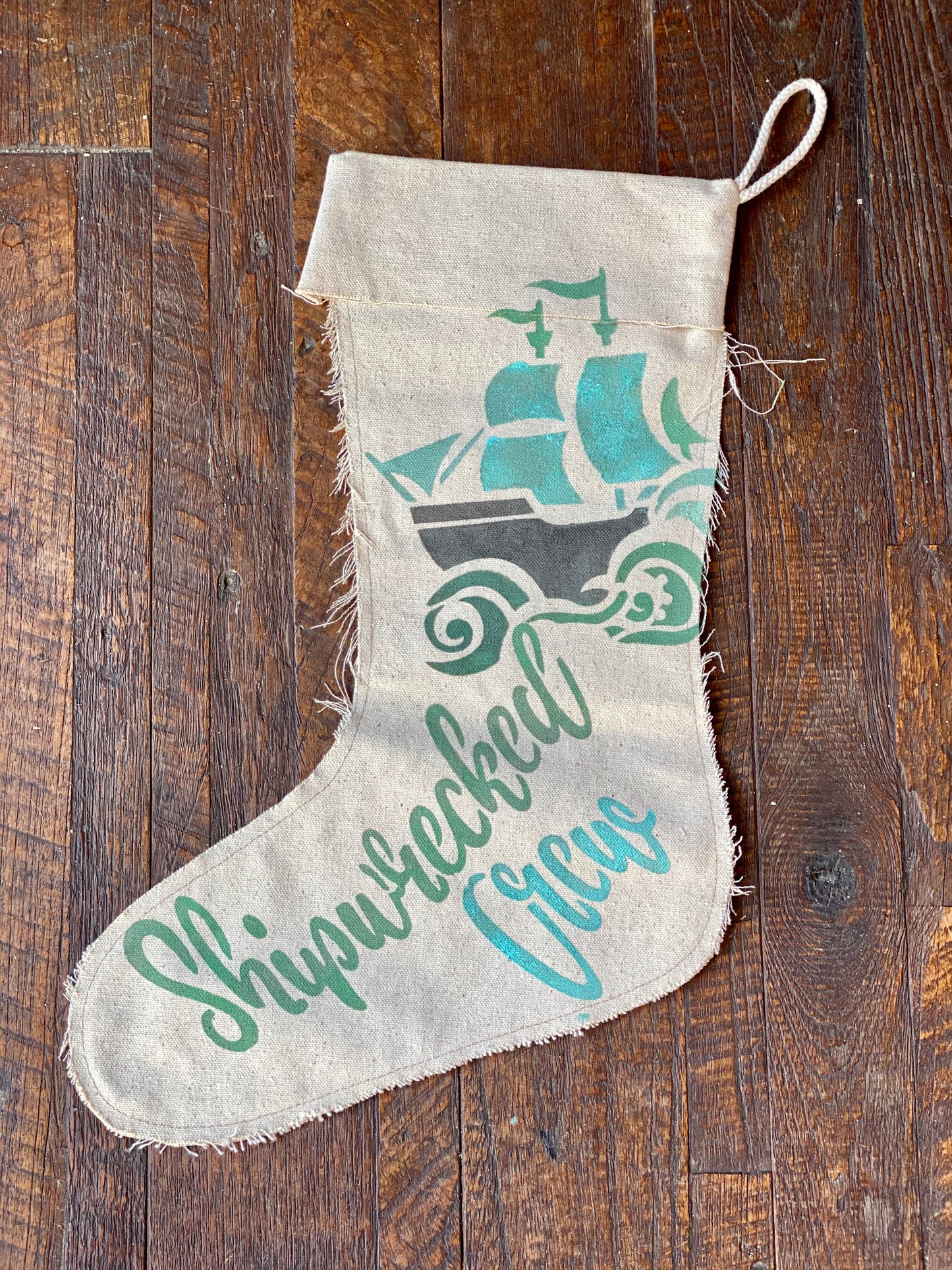 Canvas Paintable Holiday Stocking