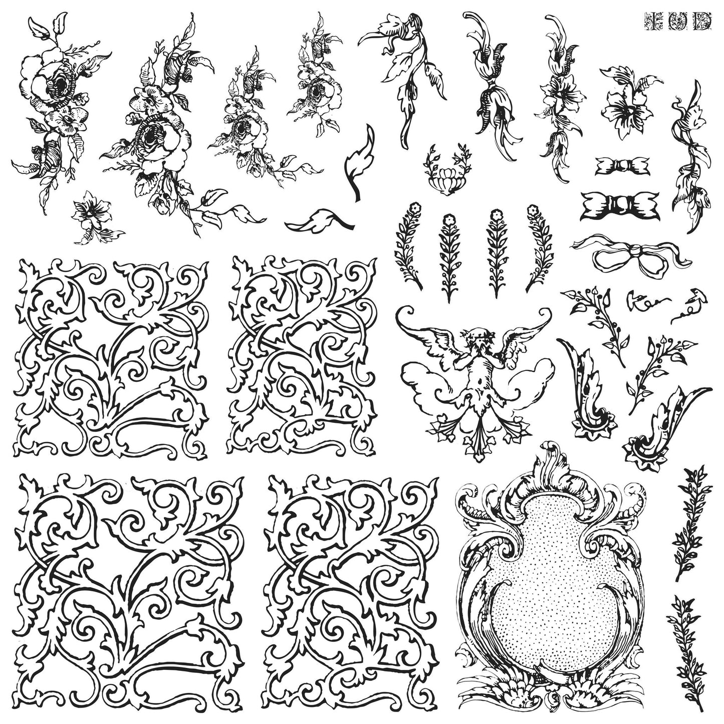 Alphabellies IOD DECOR STAMP