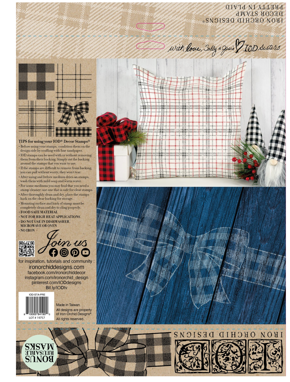 Pretty In Plaid | IOD Stamp