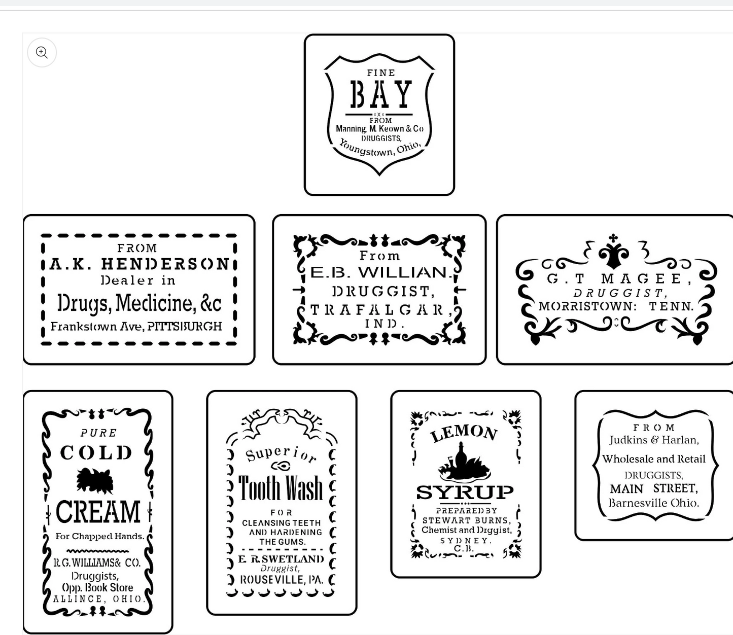 Apothecary Labels 2 | JRV Stencil