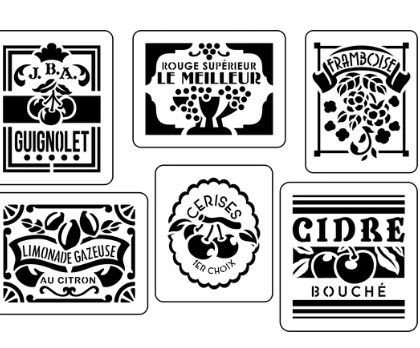 French Fruit Labels 1 | JRV Stencils