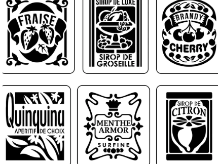 French Fruit Labels 2 | JRV Stencils