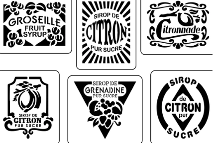French Fruit Labels 3 | JRV Stencils