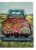 Kitchen Towel - Blue Truck With Flowers