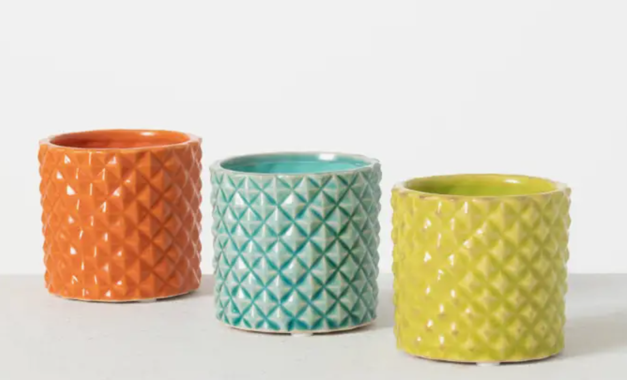 walmart flower pots ceramic Planter , Containers Multicolor Ceramic , Sullivans