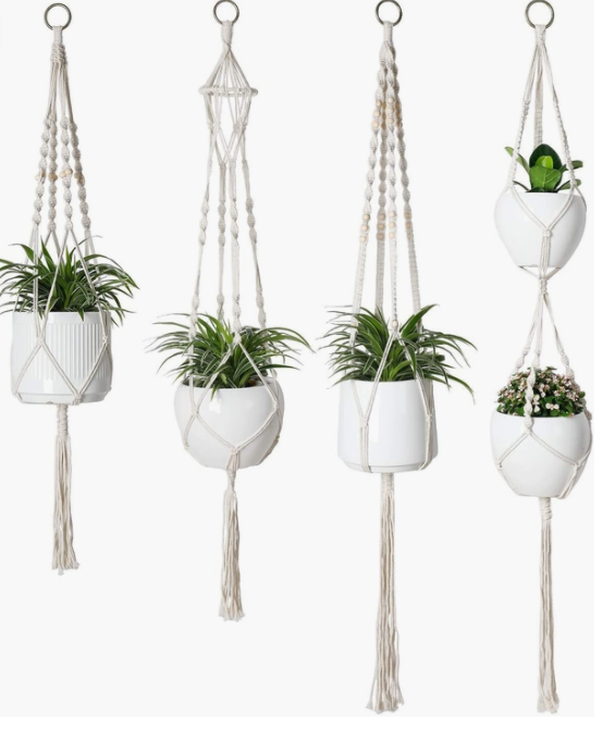 Beady Macrame Plant Hangers