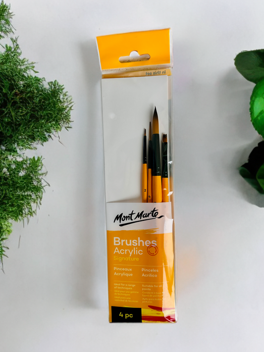 Brush Set Acrylic 4pce