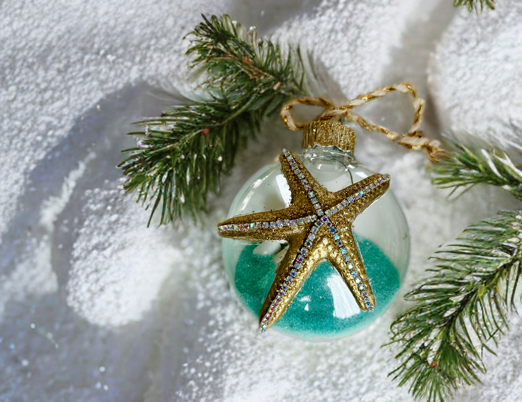 starfish / rhinestone ornaments