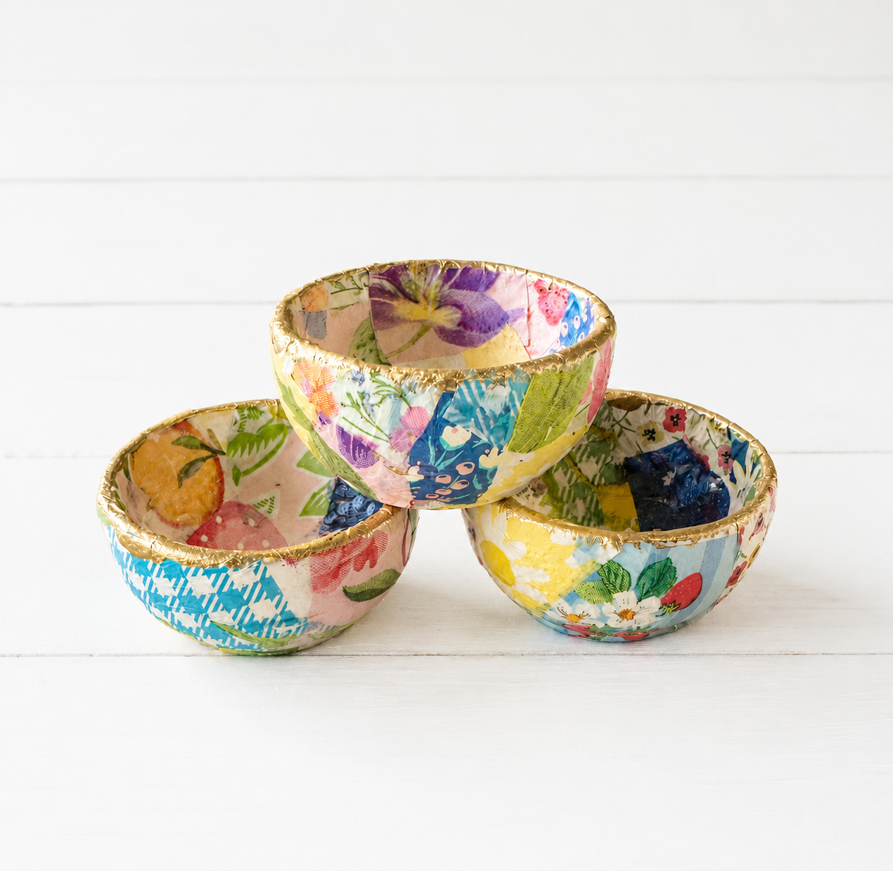 Tiny Bowls Decoupage Kit