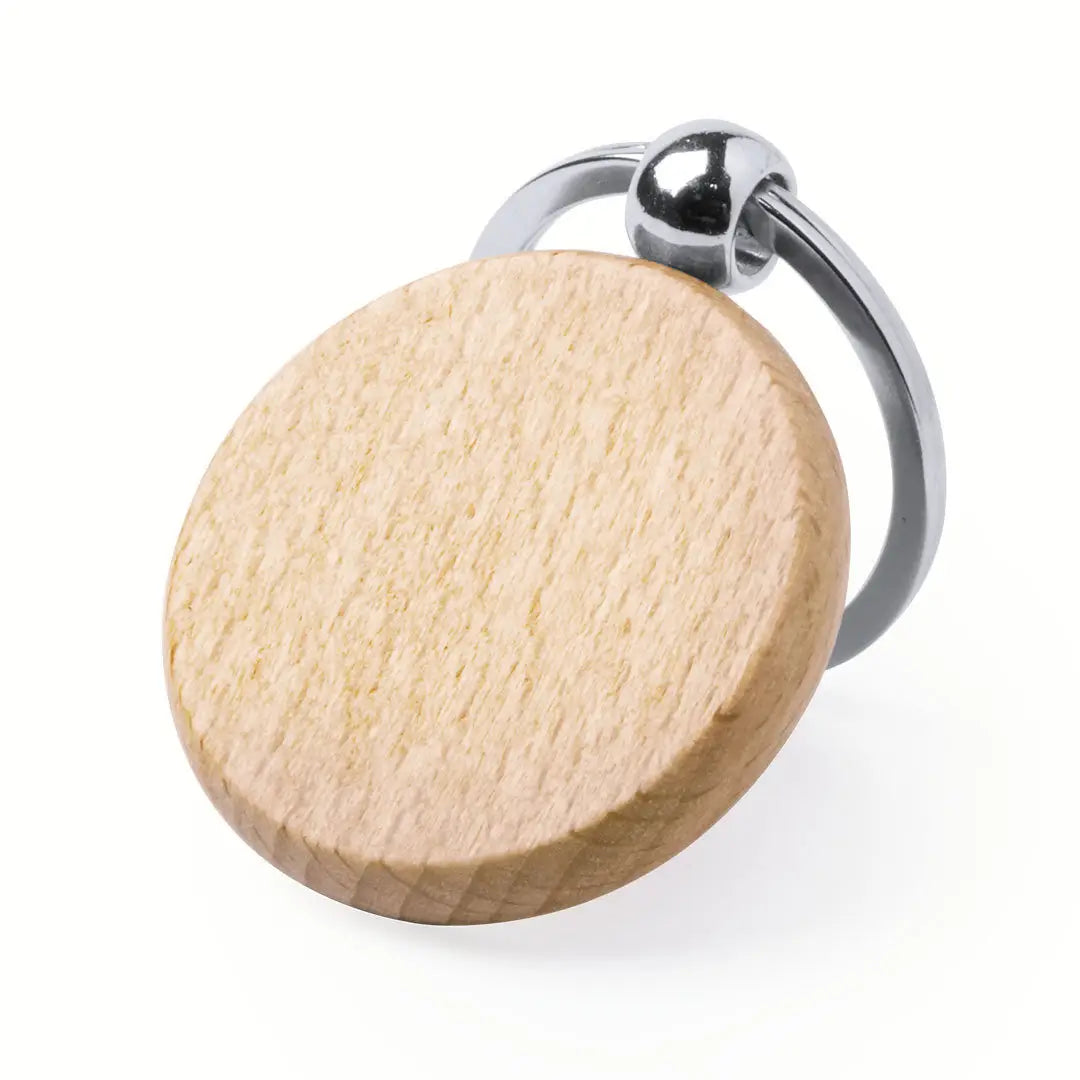 Paintable Rectangle or Round Wooden Keyring Blank