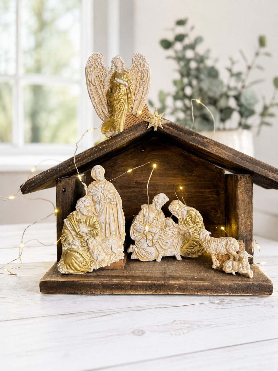 Handmade nativity scene