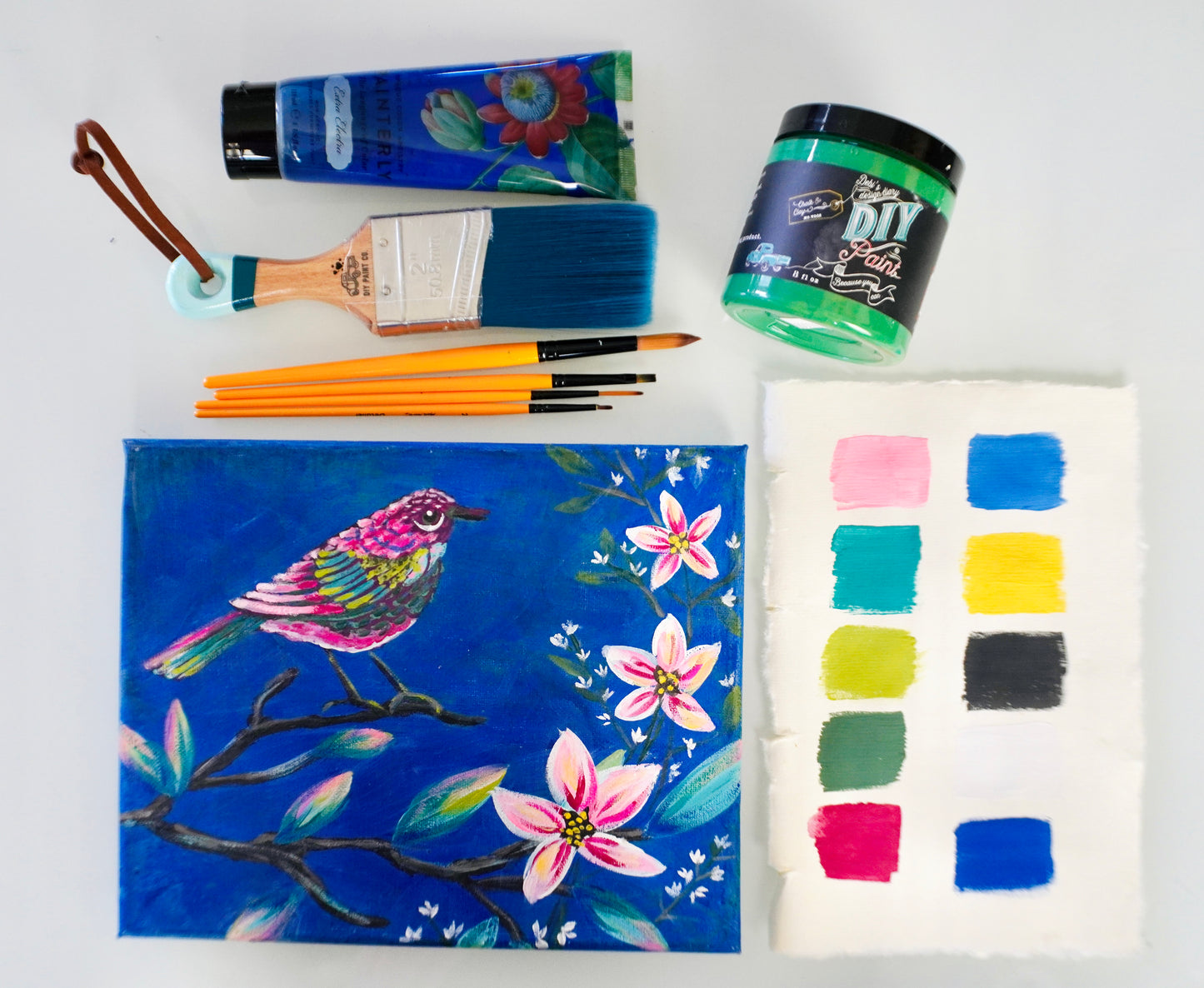 Monthly Subscription Box "Creative Stencil & Paint Class in a Box" (limited edition)