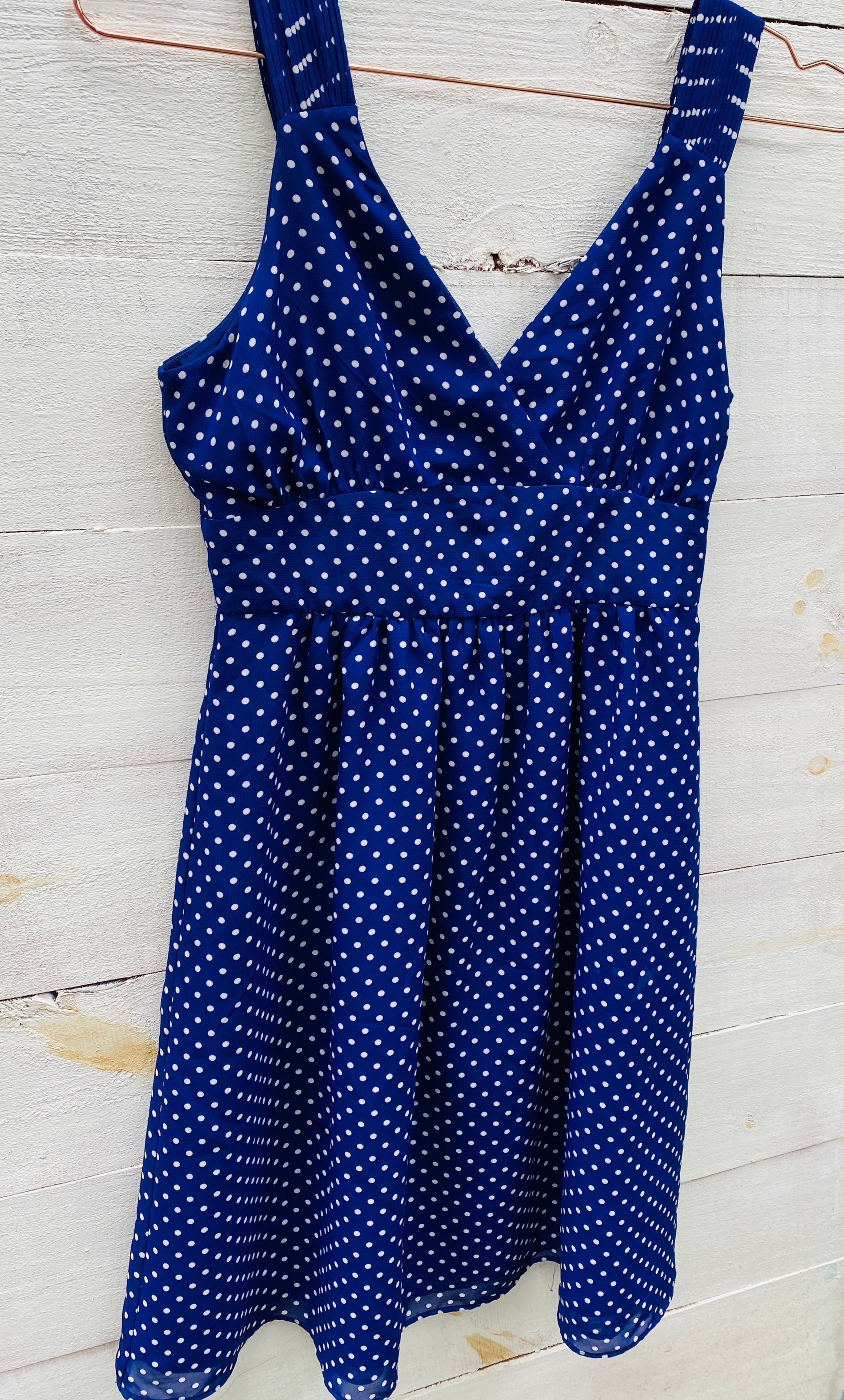 blue gogo dress Button Path Nomad Dress